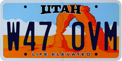 UT license plate W470VM