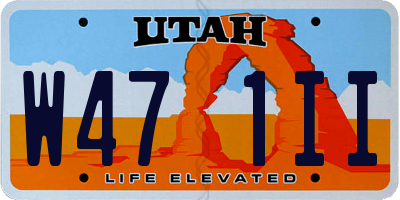 UT license plate W471II