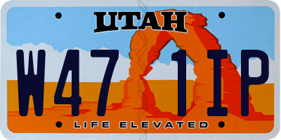 UT license plate W471IP