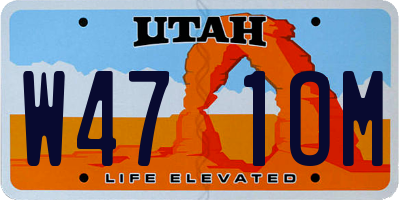 UT license plate W471OM