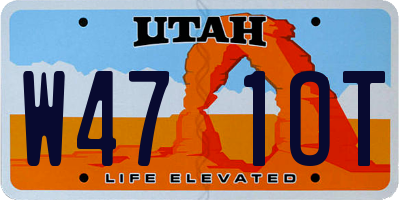 UT license plate W471OT