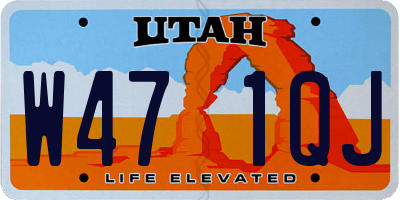 UT license plate W471QJ