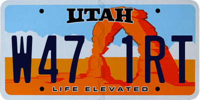 UT license plate W471RT
