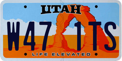 UT license plate W471TS