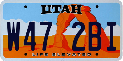 UT license plate W472BI
