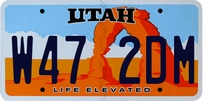 UT license plate W472DM