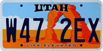 UT license plate W472EX