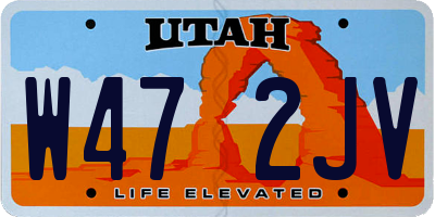 UT license plate W472JV