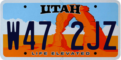 UT license plate W472JZ