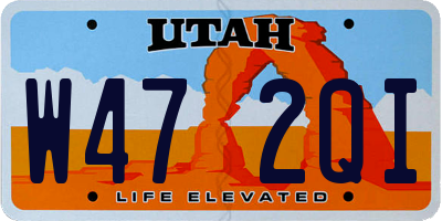 UT license plate W472QI