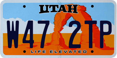 UT license plate W472TP