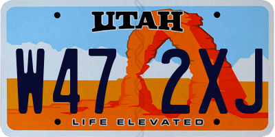 UT license plate W472XJ