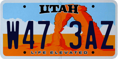 UT license plate W473AZ