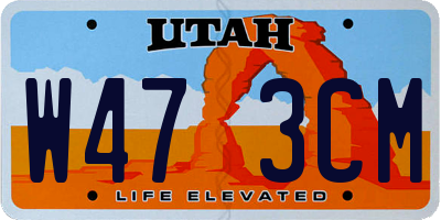 UT license plate W473CM