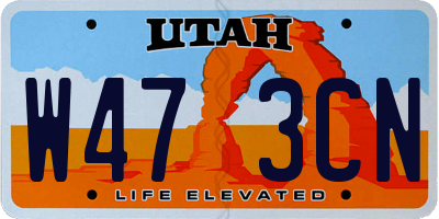 UT license plate W473CN