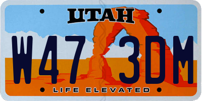 UT license plate W473DM