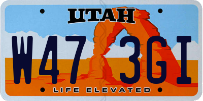 UT license plate W473GI
