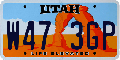 UT license plate W473GP