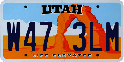 UT license plate W473LM