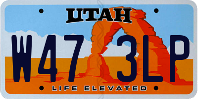 UT license plate W473LP