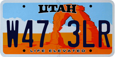 UT license plate W473LR