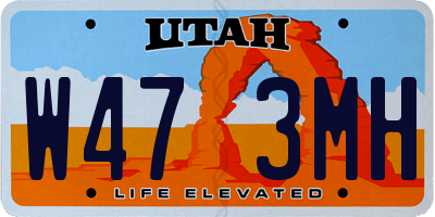 UT license plate W473MH