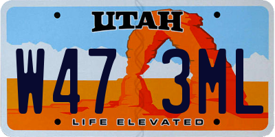 UT license plate W473ML