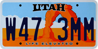 UT license plate W473MM