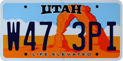 UT license plate W473PI