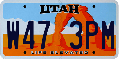 UT license plate W473PM