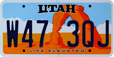 UT license plate W473QJ