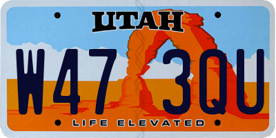 UT license plate W473QU