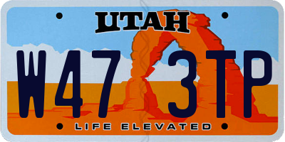 UT license plate W473TP