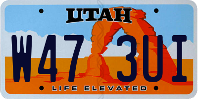 UT license plate W473UI