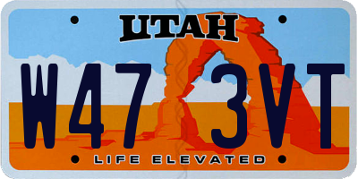 UT license plate W473VT
