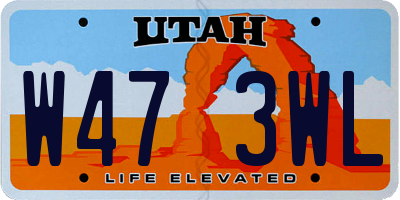 UT license plate W473WL