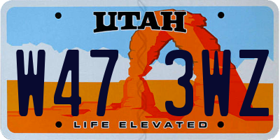 UT license plate W473WZ