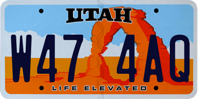 UT license plate W474AQ