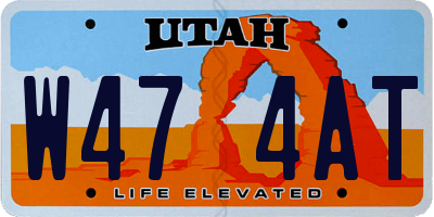 UT license plate W474AT