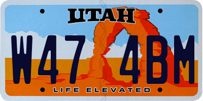 UT license plate W474BM