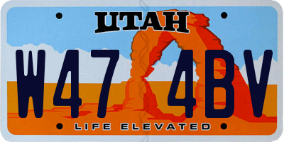 UT license plate W474BV