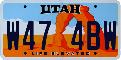 UT license plate W474BW