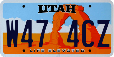 UT license plate W474CZ