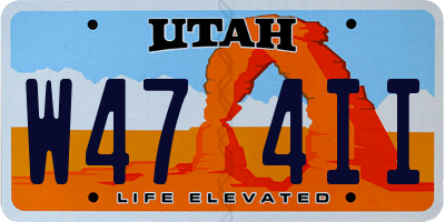 UT license plate W474II