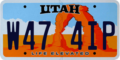 UT license plate W474IP