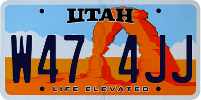 UT license plate W474JJ