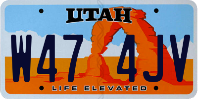 UT license plate W474JV