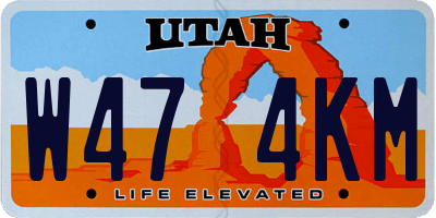 UT license plate W474KM