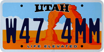 UT license plate W474MM