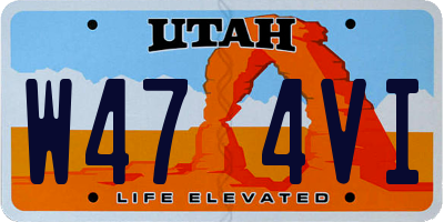UT license plate W474VI